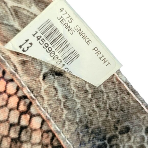 NWT Aphrodite Snake Print Rainbow Mermaid Scale Jeans 13 - Picture 3 of 4